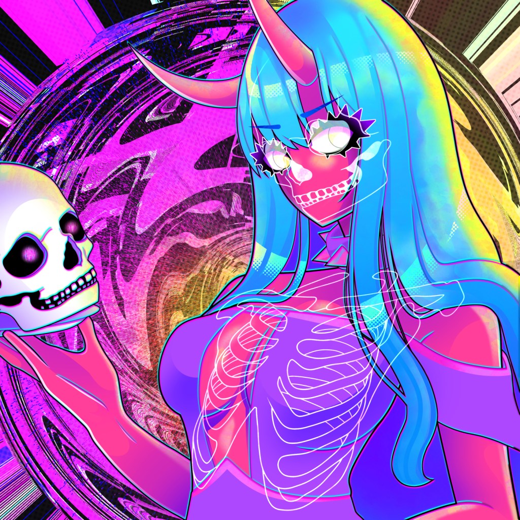 Skeleton girl illustration